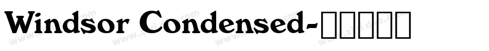 Windsor Condensed字体转换